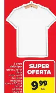 Carrefour T-shirt dziecięcy gładki oferta