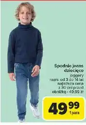 Carrefour Spodnie dziecięce jeans rozm. 3-14 lat oferta
