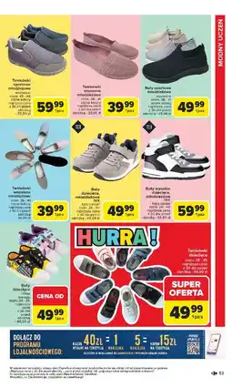 Carrefour Tenisówki sportowe młodzieżowe 40-46 oferta