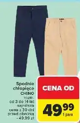 Carrefour Spodnie chinos chłopięce oferta