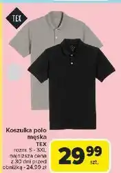 Carrefour Polo męskie gładkie s-3xl Tex oferta