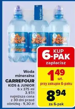 Carrefour Woda niegazowana Carrefour Kids oferta