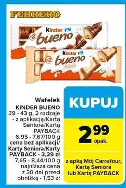 Carrefour Baton Kinder Bueno White oferta