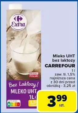 Carrefour Mleko 1.5% bez laktozy Carrefour Extra oferta