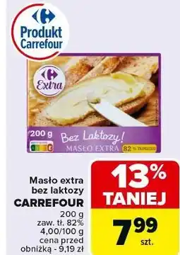 Carrefour Masło bez laktozy Carrefour Extra oferta