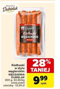 Carrefour Kiełbaski węgierskie Wędzarnia Dubielak oferta