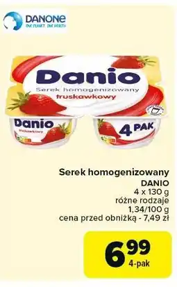 Carrefour Serek truskawkowy Danone Danio oferta