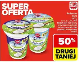 Carrefour Śmietana 12% Zott Primo oferta