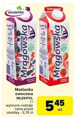 Carrefour Maślanka truskawkowa Mrągowska oferta
