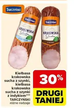 Carrefour Kiełbasa krakowska z indykiem Tarczyński oferta