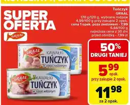Carrefour Tuńczyk kawałki w sosie własnym Graal oferta