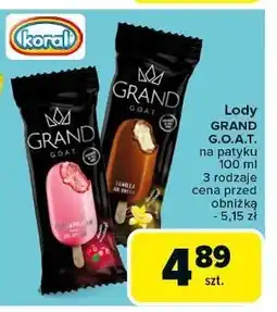 Carrefour Lód strawberry Koral Grand G.o.a.t oferta
