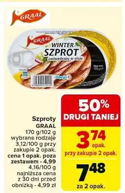 Carrefour Szprot winter w oleju Graal oferta
