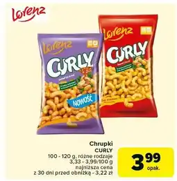 Carrefour Chrupki salted caramel Lorenz Curly oferta