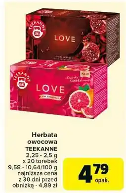 Carrefour Herbata pink grapefruit Teekanne Love oferta