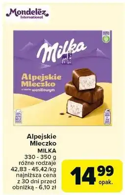 Carrefour Czekoladki waniliowe Milka Alpejskie Mleczko oferta