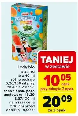 Carrefour Lody owocowe bio Dolfin oferta