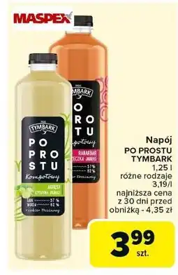 Carrefour Napój rabarbar Tymbark Po Prostu oferta