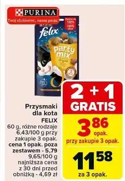 Carrefour Karma dla kotów original mix Purina Felix Party Mix oferta