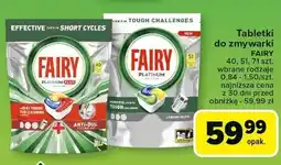 Carrefour Tabletki do zmywarek lemon Fairy Platinum oferta