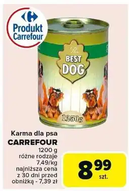 Carrefour Karma dla psów z drobiem The Best Dog oferta