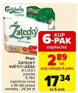Carrefour Piwo Zatecky Svetly Lezak oferta