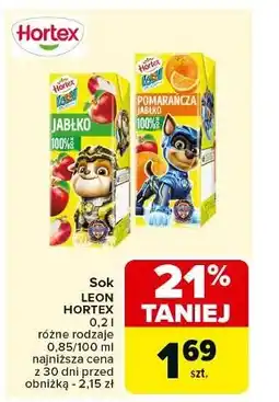 Carrefour Sok pomarańczowo-jabłkowy Hortex Leon oferta