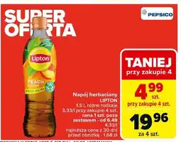 Carrefour Napój peach Lipton Ice Tea oferta