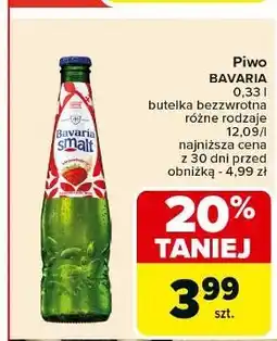 Carrefour Piwo Bavaria Smalt Strawberry oferta