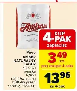 Carrefour Piwo Amber Naturalny oferta