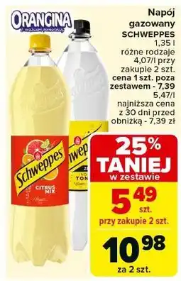 Carrefour Napój indian tonic zero Schweppes oferta