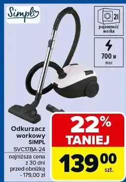 Carrefour Odkurzacz svc17ba-24 Simply oferta