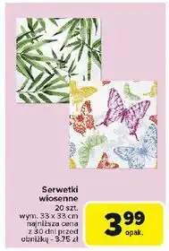 Carrefour Serwetki wiosenne wym. 33 x cm oferta