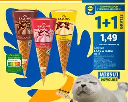 Lidl Lody w rożku czekoladowe Ballino oferta