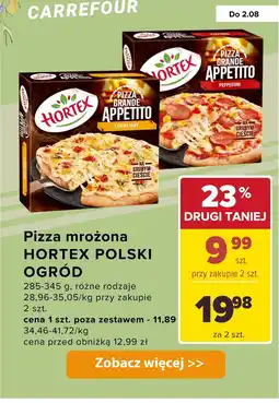 Carrefour Pizza mrożona Hortex Polski Ogród pepperoni oferta