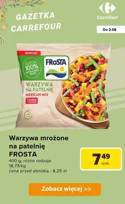 Carrefour Warzywa mrożone na patelnię Mexican Mix Frosta oferta