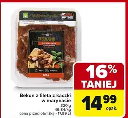 Carrefour Bekon z fileta z kaczki w marynacie Carrefour oferta