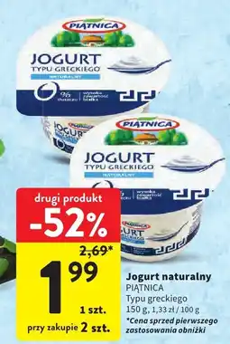 Intermarche Jogurt typu greckiego naturalny Piątnica oferta