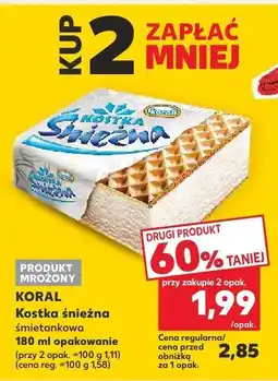 Kaufland Lody kostka śnieżna śmietankowa Koral oferta