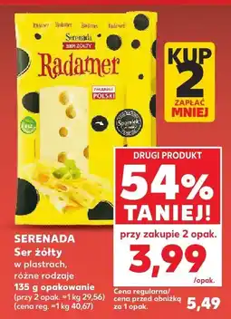Kaufland Ser żółty Serenada w plastrach oferta
