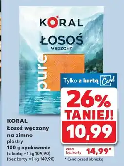 Kaufland Łosoś wędzony na zimno plastry Koral oferta