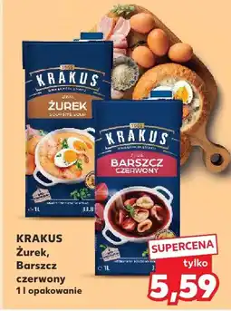 Kaufland Żurek, barszcz czerwony Krakus oferta