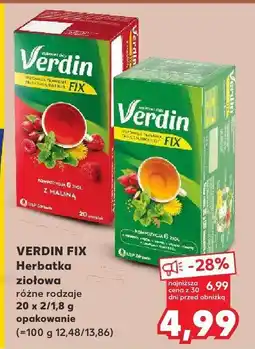 Kaufland Herbata ziołowa Verdin Fix oferta