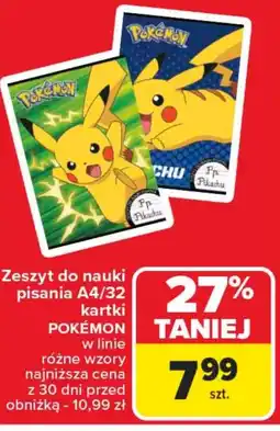 Carrefour Zeszyt Pokemon oferta