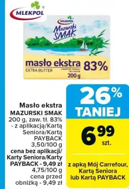 Carrefour Masło Mazurski Smak oferta