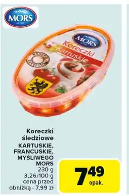 Carrefour Koreczki śledziowe Mors oferta