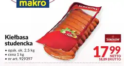 Makro Kiełbasa studencka Sokołów oferta