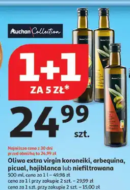 Auchan Oliwa extra virgin z oliwek hojiblanca Auchan Collection oferta