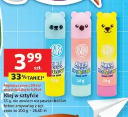 Auchan Klej transparentny pastelowy Astra oferta
