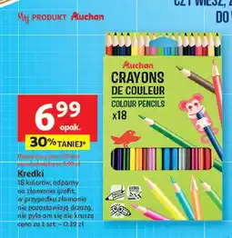 Auchan Kredki ołówkowe 18 kolorów Auchan oferta